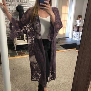 Purple lace cover up! So cute for dress up or down